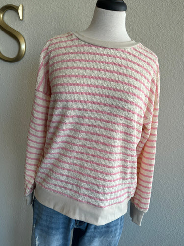 Pink cream stripe