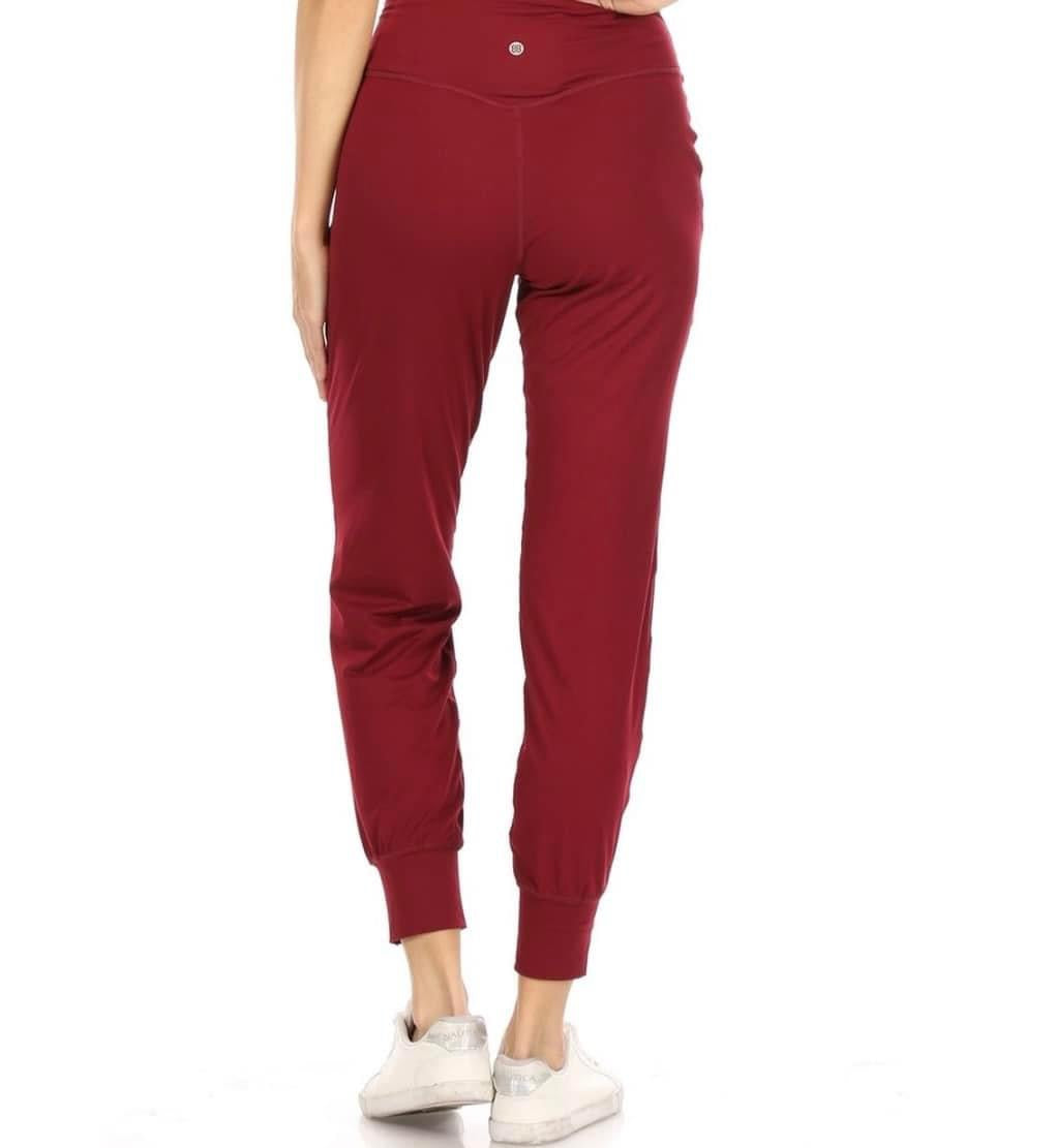 Burgundy joggers