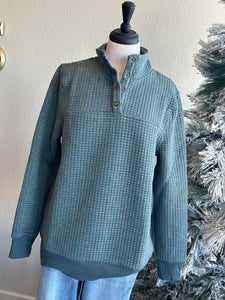 Quilted pullover forest