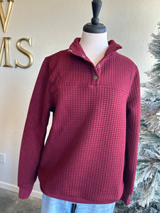 Quilted pullover burgundy
