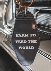 Motel key farm to feed
