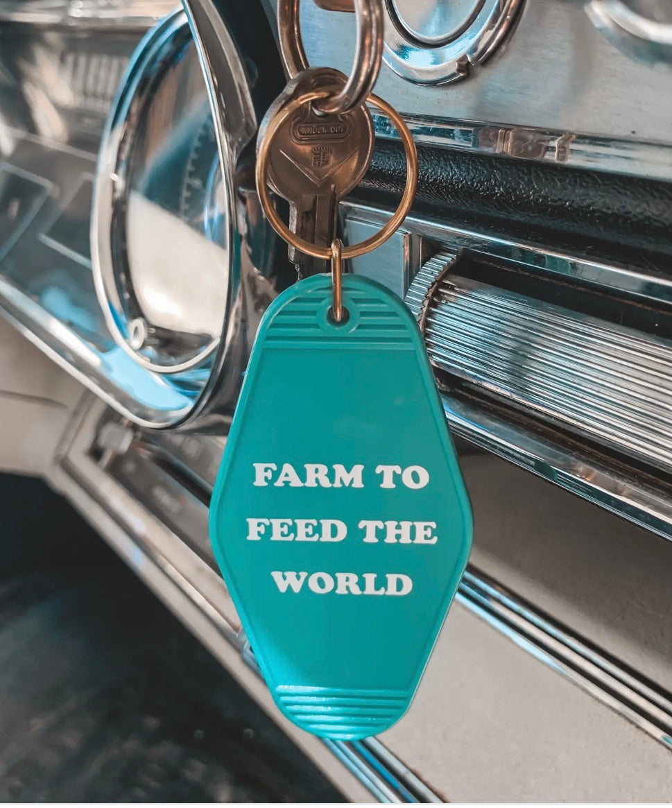 Motel key farm to feed